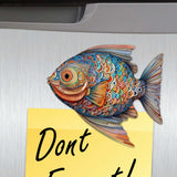 Coastal Fish Decorative Wooden Magnets Set of 6 by G. Debrekht - Coastal Decor - 8090034G-S6