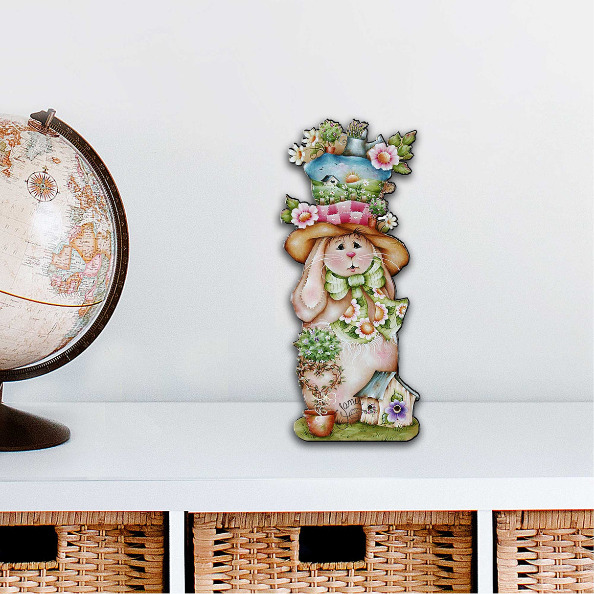 Decoración de Pascua para puerta con la liebre Hailey de Jamie Mills-Price - Decoración de Pascua primaveral - 8457603H