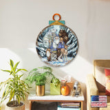 Gather in Peace Father Winter Animals Wall Hanger by J. Bergsma - Christmas Decor - 8591968H-JB