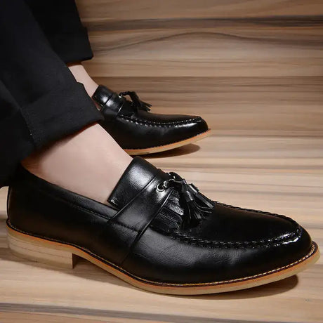 Men's Spring Dress Shoes - Stylish Pointed Oxford Shoes - Lootquake