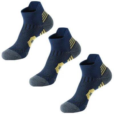 3Pair Professional Fitness Sports Socks Towel Bottom Non-Slip Running Socks Men Women Short Quick-Drying Basketball Training Sox