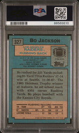 Graded 1988 Topps Super Rookie Bo Jackson #327 Rookie RC Baseball Card PSA 9 Mint
