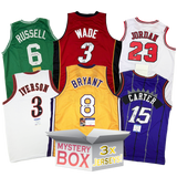 3x Hall of Famers Autographed/Signed Basketball Jerseys Mystery Box with PSA JSA or Beckett COA