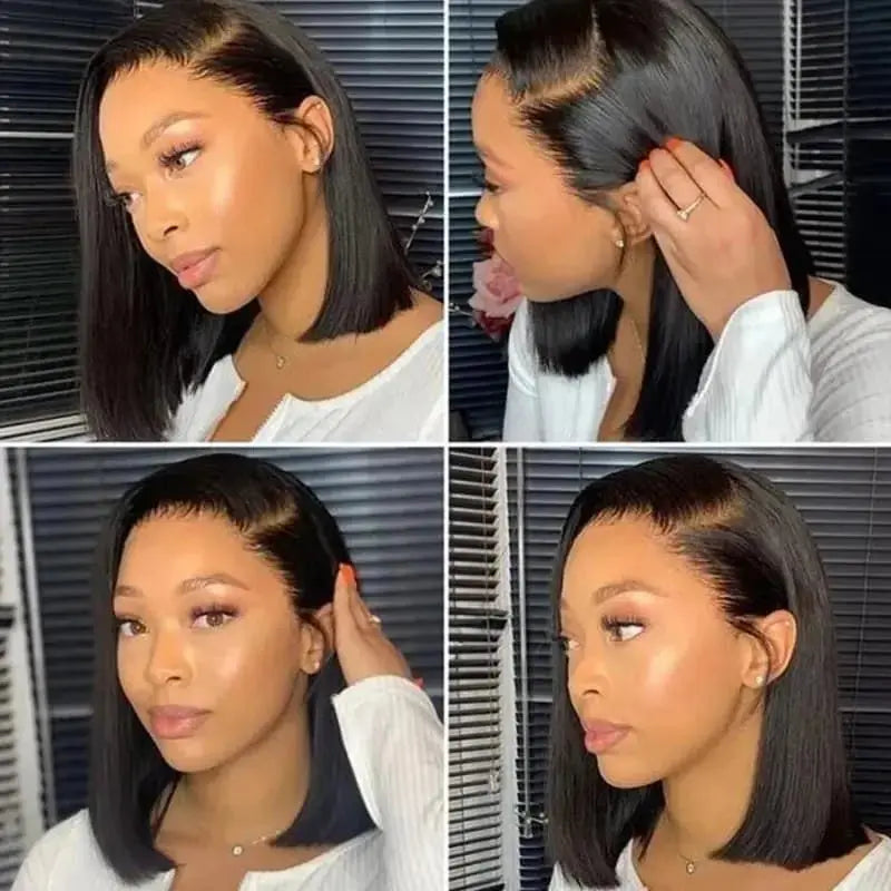 4-27 Highlight | 4-30 Highlight | Human Hair | Bob | Straight | Lace Front | Human Hair | Brazilian Short Bob Human Hair Wigs