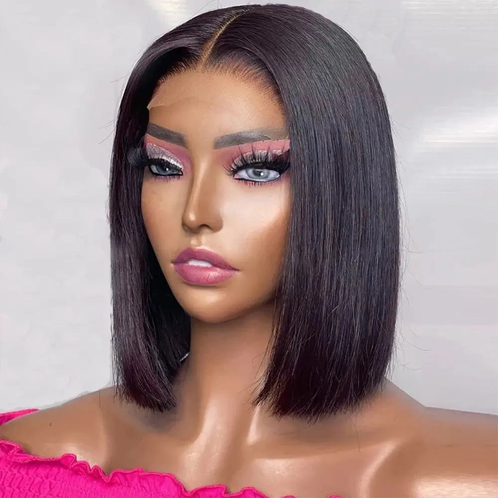 4-27 Highlight | 4-30 Highlight | Human Hair | Bob | Straight | Lace Front | Human Hair | Brazilian Short Bob Human Hair Wigs