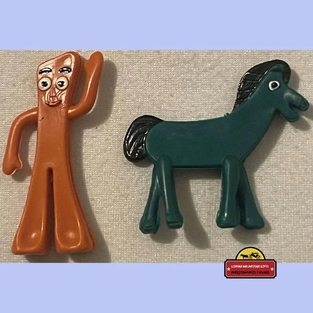Vintage 1970s - 1980s Gumby and Pokey Figurines, Highly Collectible!