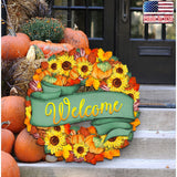 Corona de flores otoñales para puerta de G. DeBrekht - Decoración para Acción de Gracias y Halloween - 8185305-2H