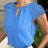 Women's Summer Top With Contrasting Lace Buttonhole Collar - Lootquake