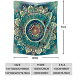 Manta de mandala bohemia suave y lujosa: visualmente impactante y acogedora: ¡regalo ideal para niños, niñas y adultos en cumpleaños, días festivos y celebraciones de Ramadán!