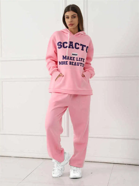 Women's Fashion Casual Printed Top Pants Set - Lootquake