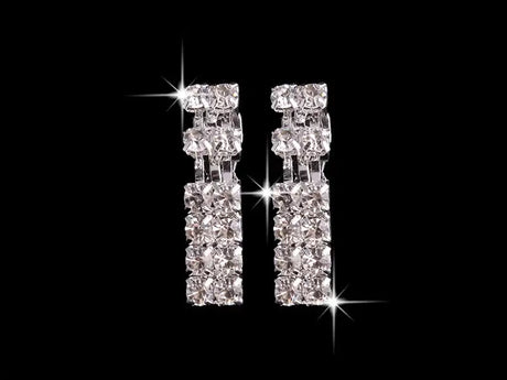 4 Pieces Rhinestones Necklace Set With Earrings Ring And Bracelet Fashion Jewelry For Women - Lootquake