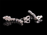 4 Pieces Rhinestones Necklace Set With Earrings Ring And Bracelet Fashion Jewelry For Women - Lootquake