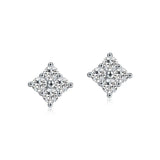 S925 Sterling Silver Diamond Flower Earrings - Lootquake