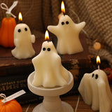Coffret de 6 bougies parfumées fantômes effrayants pour Halloween, aromathérapie sans fumée avec mèche en coton, paillettes, idéal pour la décoration et les cadeaux de Noël.