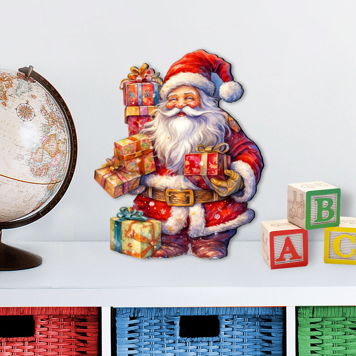 Regalos conmovedores para todos: Juego de 3 decoraciones para jardín al aire libre de G. Debrekht - Decoración navideña de Papá Noel y muñeco de nieve - 8120130MS3