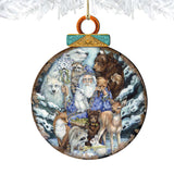 Gather in Peace Father Winter Animals Wooden Ornaments by J. Bergsma - Christmas Decor - 8591968-JB