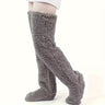 Calcetines afelpados hasta el muslo para parejas: medias de punto cálidas y duraderas por encima de la rodilla, de fácil cuidado.