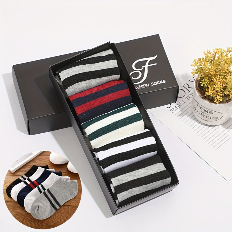 5 paires de chaussettes mi-mollet tendance ultra-confortables pour hommes - Respirantes, évacuant l'humidité, douces et extensibles pour une utilisation en extérieur en toutes saisons - Chaussettes décontractées unisexes pour un confort quotidien