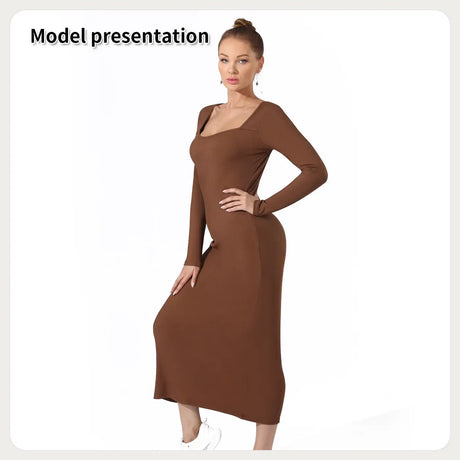 Women's Fashion Simple Solid Color Dress - Lootquake