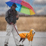 Spring and summer new dog raincoat waterproof cape dog reflective raincoat large dog raincoat - Lootquake