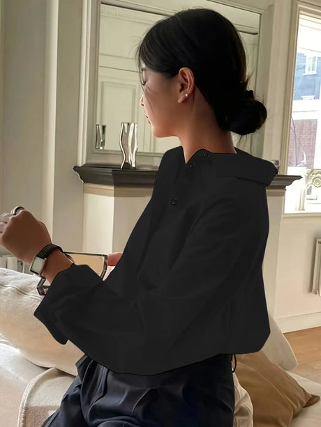 Simple Casual Long Sleeve Solid Color Shirt With Pocket - Lootquake