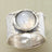 Vintage Moonstone Ring Wide Face Men - Lootquake