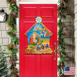 Up-Up and Away Christmas Door Decor by G. DeBrekht - Christmas Santa Snowman Decor - 8186134H