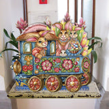 Easter Bunny Train Holiday Door Decor by G. Debrekht - Easter Spring Decor - 8652781H