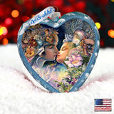 Magic Kiss Heart Glass Ornament Limited Edition by Josephine Wall - Christmas Decor - 738-408-JW