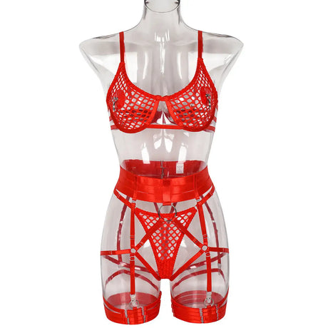 Women's Metal Lingerie With Chest Ring Suit - Lootquake