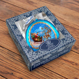 Up-Up and Away Glass Ornament by G. DeBrekht - Christmas Santa Snowman Decor - 756-014