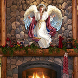 Decoración de puerta "Paz en la Tierra" de Gelsinger - Decoración navideña americana - 8461048H-1208