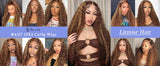 4/27 Highlight Ombre Deep Wave HD Lace Front Wig 180 Density Curly 30 nch 13x5 Brown 13x6 Lace Frontal Human Hair Wig Brazilian