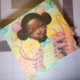 Afrofuturistic & Surreal Pastel Tentacle Postcard
