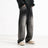 American-style Heavy Washed Black And Gray Straight Jeans Men's Loose Wide Leg Casual Trousers - Lootquake