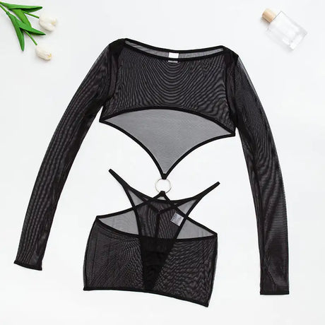 Comfortable Sheer Mesh Design Lingerie - Lootquake