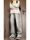 Black Casual Trousers Straight Micro-pull - Lootquake