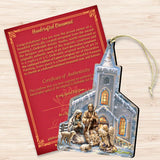 Nativity Chapel Wooden Ornaments by Gelsinger - Nativity Holiday Decor - 8121016-1606