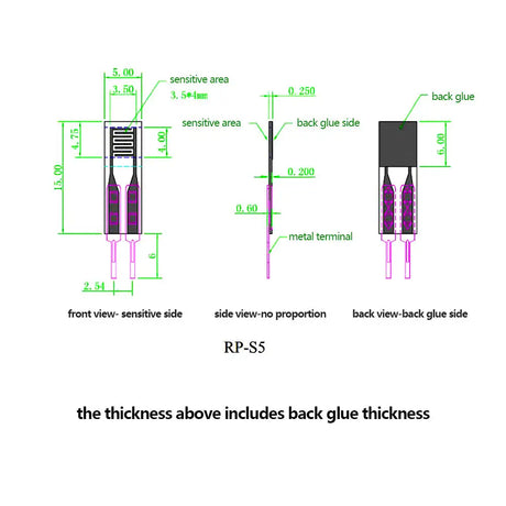 2pcs 10g~1kg High Precise Resistance Type Thin Film Pressure Sensor Force Sensor - Lootquake
