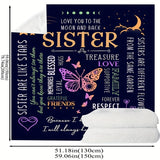 Manta de sobre cálida y supersuave, con impresión de alta definición, ideal como regalo para hermanas, de franela, ideal para la siesta en la oficina y con aire acondicionado.