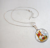 Collar de nácar bañado en plata de San Jorge - 43013