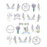Butterfly Flower Water Transfer Decal Nail Sticker