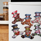 Big Hat Brigade Decorative Wooden Magnets Set of 6 by Jamie Mills-Price - Christmas Decor - 8090046G-S6