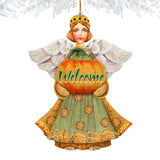 Fall Angel Wooden Ornaments Fall by G. DeBrekht - Thanksgiving Halloween Decor - 8155232-2