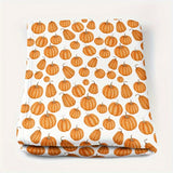 Cozy Pumpkin Print Flannel Throw Blanket - Perfect For Fall, Thanksgiving & Christmas Gifts | Soft, Warm & Reversible | Ideal For Couch, Bed, Office & Travel
