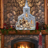 Nativity at the Chapel Nativity Door Decor by D. Gelsinger - Nativity Holiday Decor - 8121016H-1606