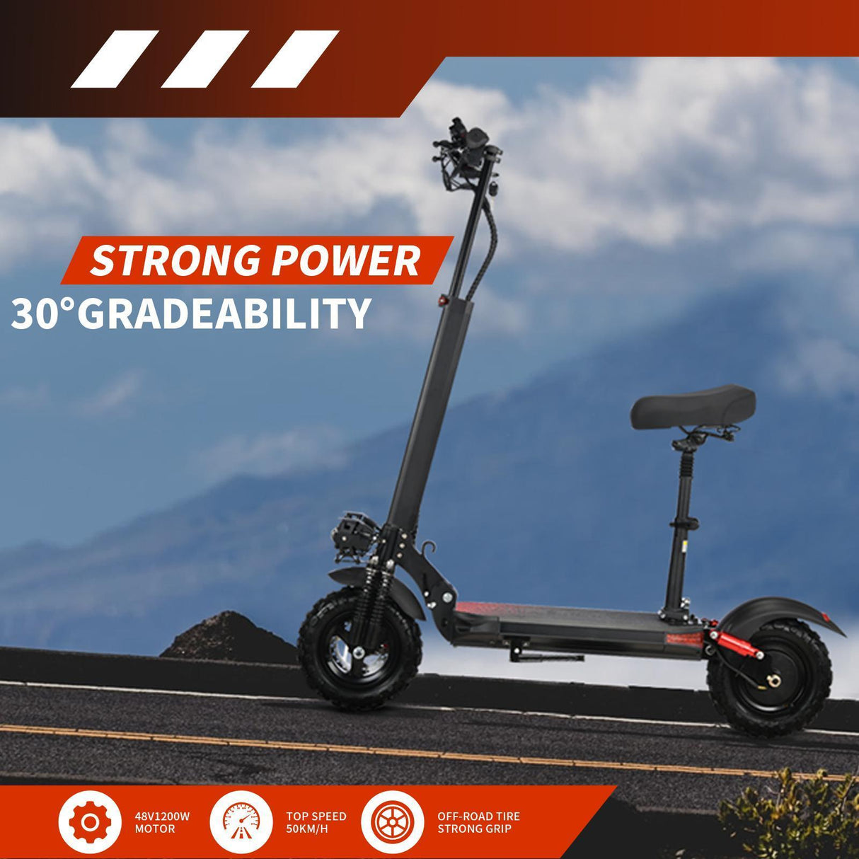 Trottinette électrique auto-équilibrée à deux roues de haute qualité, puissante et rapide