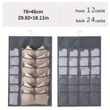 Sac de rangement pour sous-vêtements double face - Solution de rangement polyvalente pour lingerie et chaussettes, design compact et adapté aux voyages, avec fonction d'accrochage facile