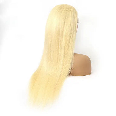 Reality golden long straight lace headgear - Lootquake