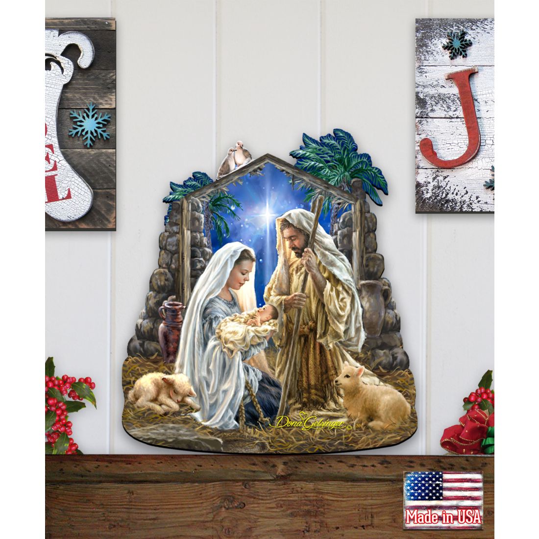 Glory to God Nativity Door Decor by D. Gelsinger - Nativity Holiday Decor - 8461010H-1722